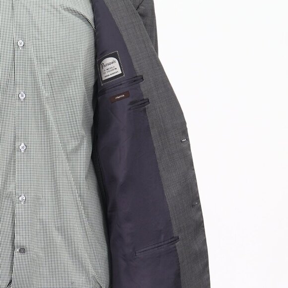 Canali 44R Gray Solid 2-Button Sport Coat Blazer Jacket T255 - Picture 10 of 11